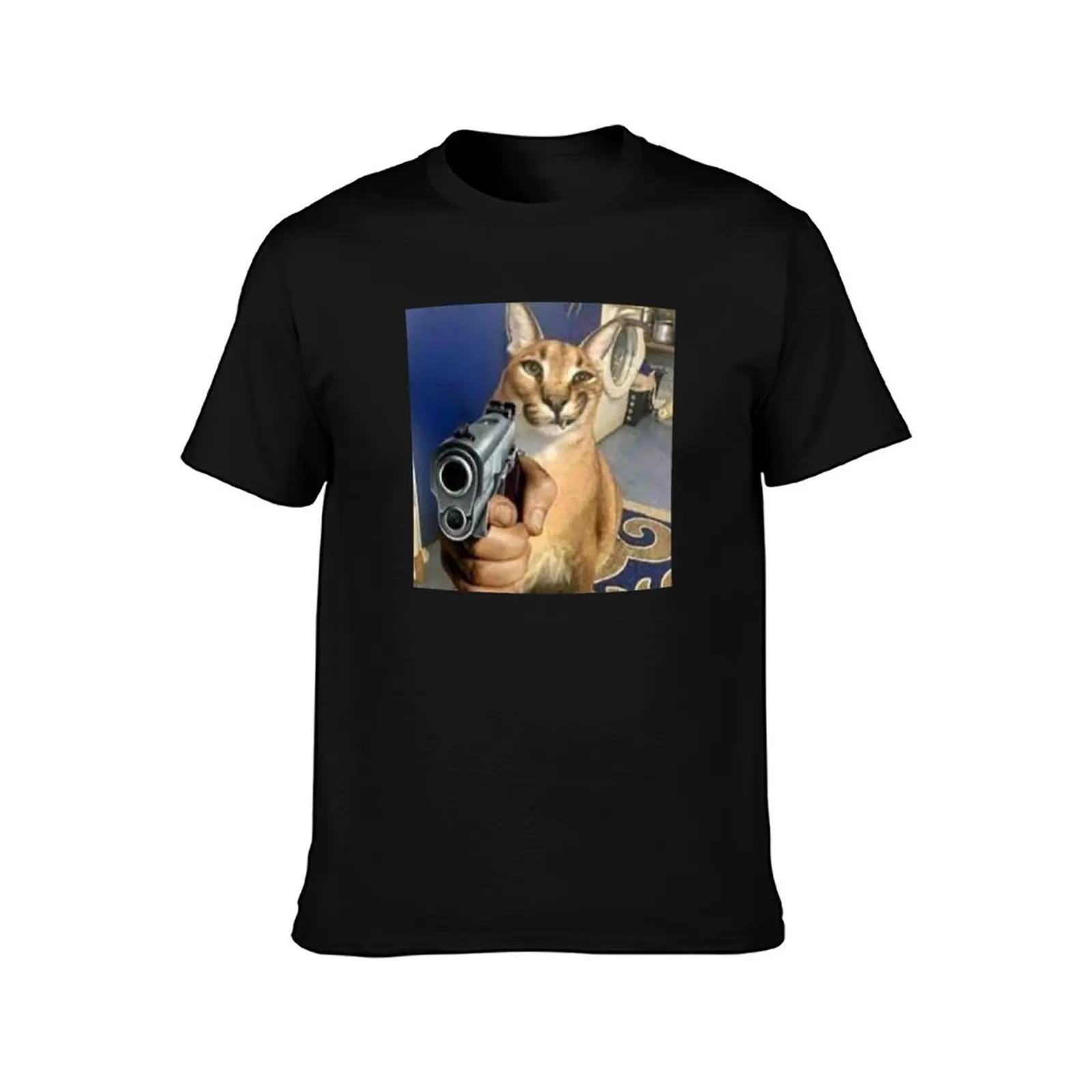 Big Floppa gangsta T-Shirt cotton t shirt pack T-Shirt
