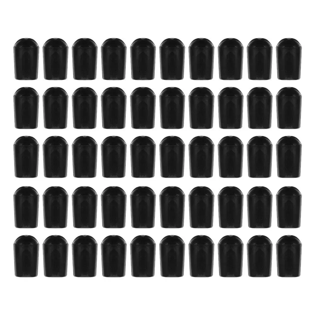 

50 Pcs Clothes Hanger Rubber Cover Round End Caps Bolt Hooks Silicone Wire Rack Covers for Closets