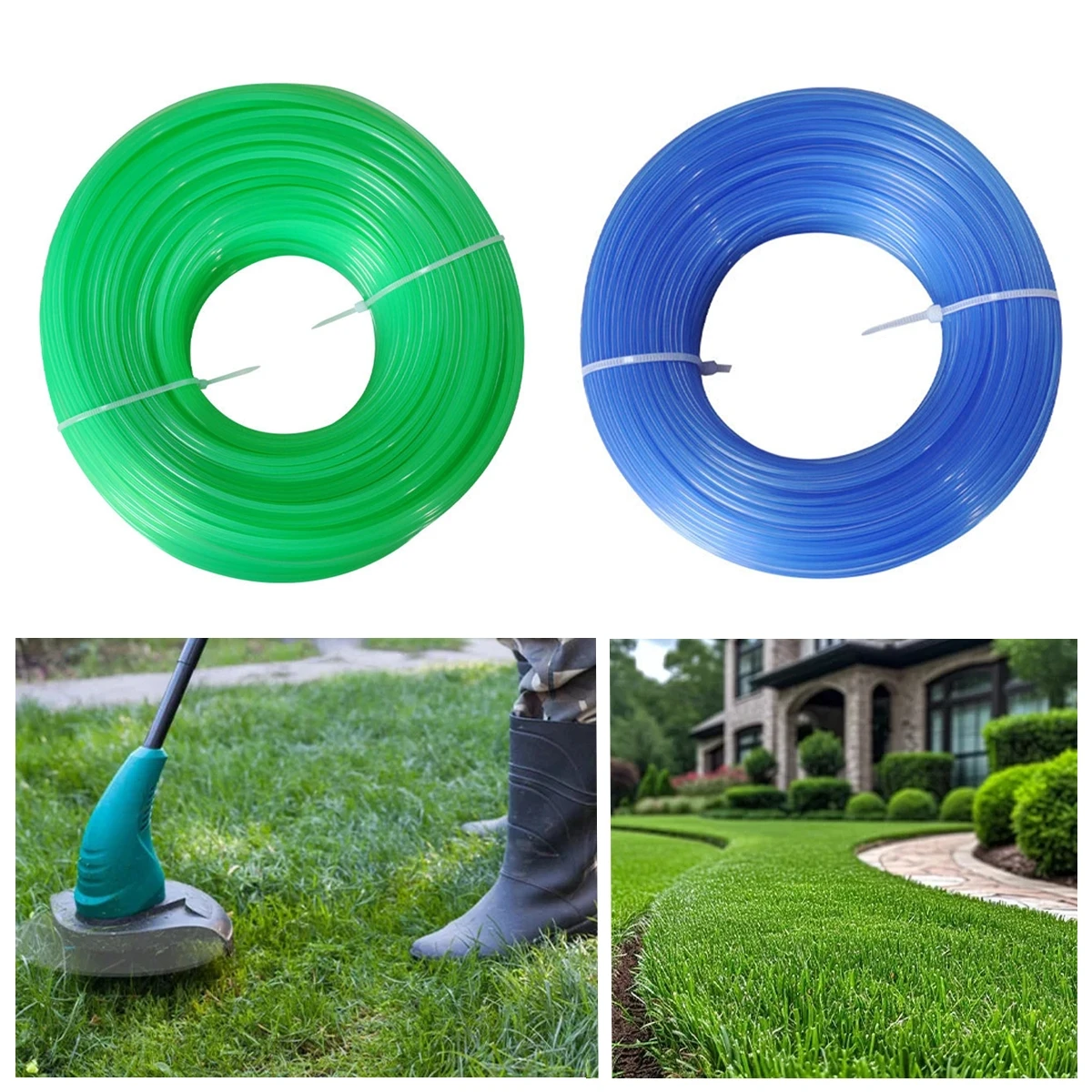 

Диаметр 1,6 мм, круглый нейлоновый триммер для травы, длина веревки 100 м, садовый резак, линия для кошения, запасные аксессуары для газонокосилки, детали струны