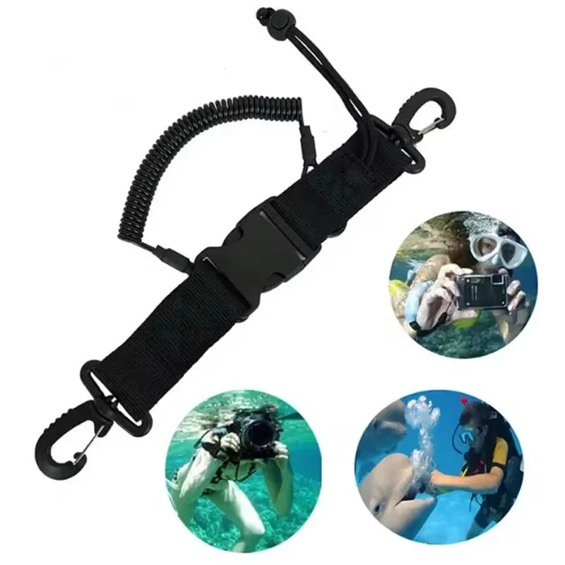 Diving Dive Canoe Camera Lanyard with Quick Release Buckle and Clips for Under Kayaking Swimming Sports Accessories