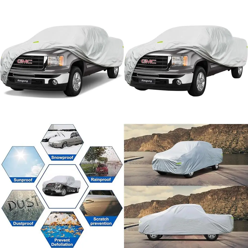 

Waterproof Custom Fit Truck Cover for 6.5' Double Bed, Suitable for 2014-2025 Models, Heavy-duty 6-Layer Protection Against UV,