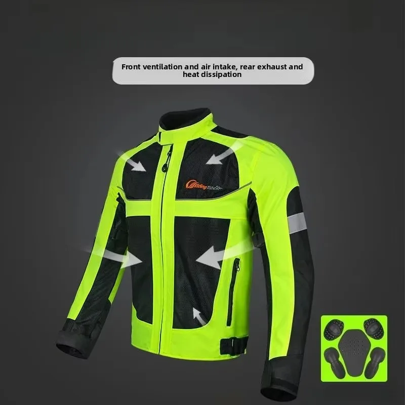 Riding Tribe Summer Winter Motorcycle Riding Clothes Men Women Racing Clothes Anti Fall Motorcycle Clothes Reflective Jacket