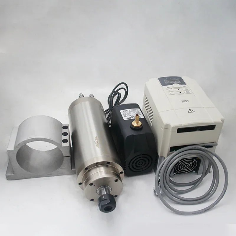 CNC Router Spindle Motor Kit ER11 ER16 VFD 1.5KW 2.2KW 4.5KW For DIY Milling Engraving Machine 65/80/100mm Clamp Water Pump