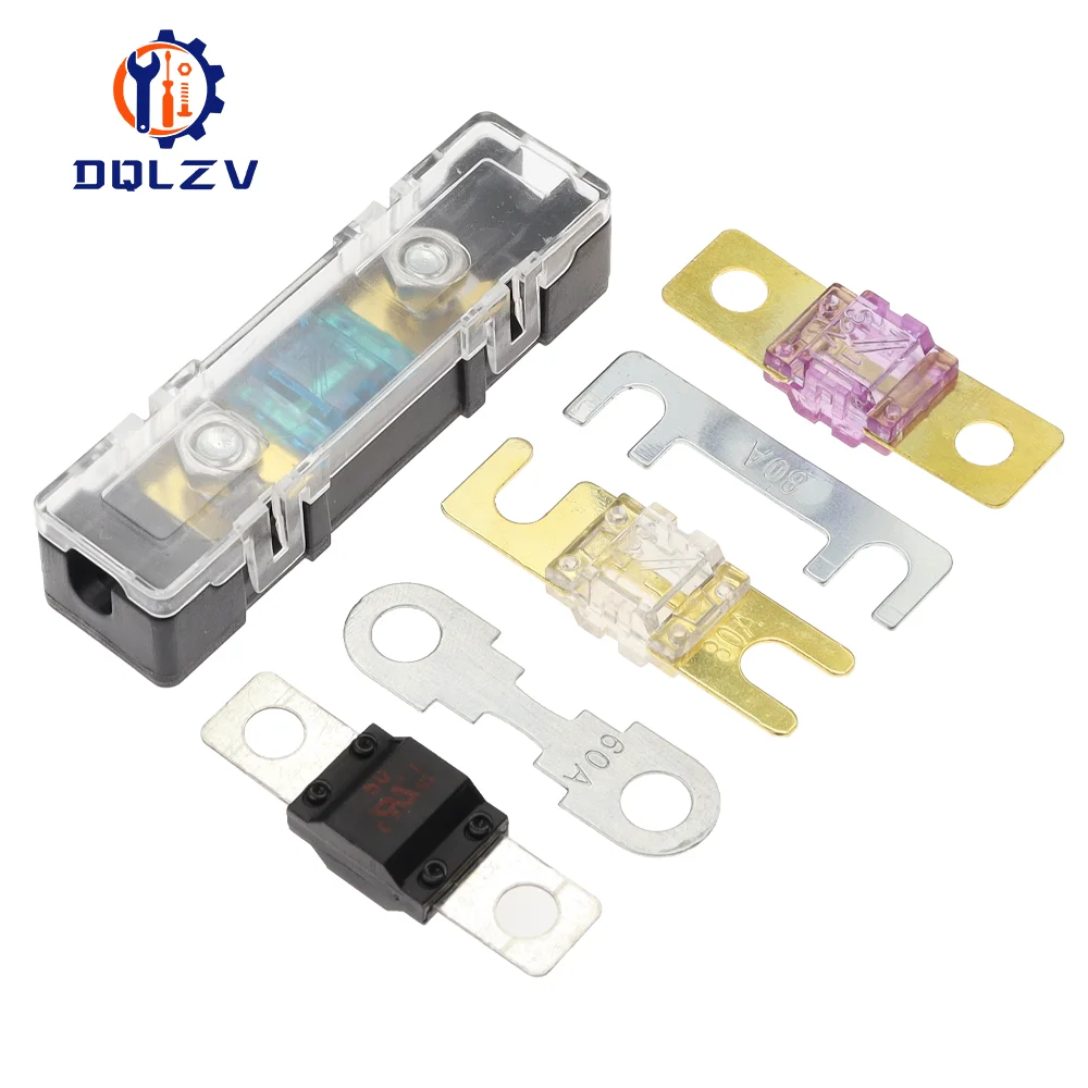 2PCS Automotive Fuse Box 1-Way Midi Fuse Holder Safety Plate Base Car Carrier Fuse Box Bolt Type 15A 20A 30A 50A 80A 100A 150A