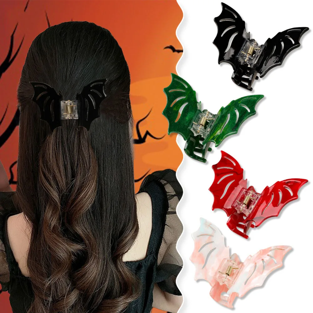 Nieuwe Vleermuis Haarklauw Halloween Haarclip Grappige Krab Haarclip Voor Meisje Haar Haai Clip Mode Klauw Clip Haar Accessoires Voor Vrouwen