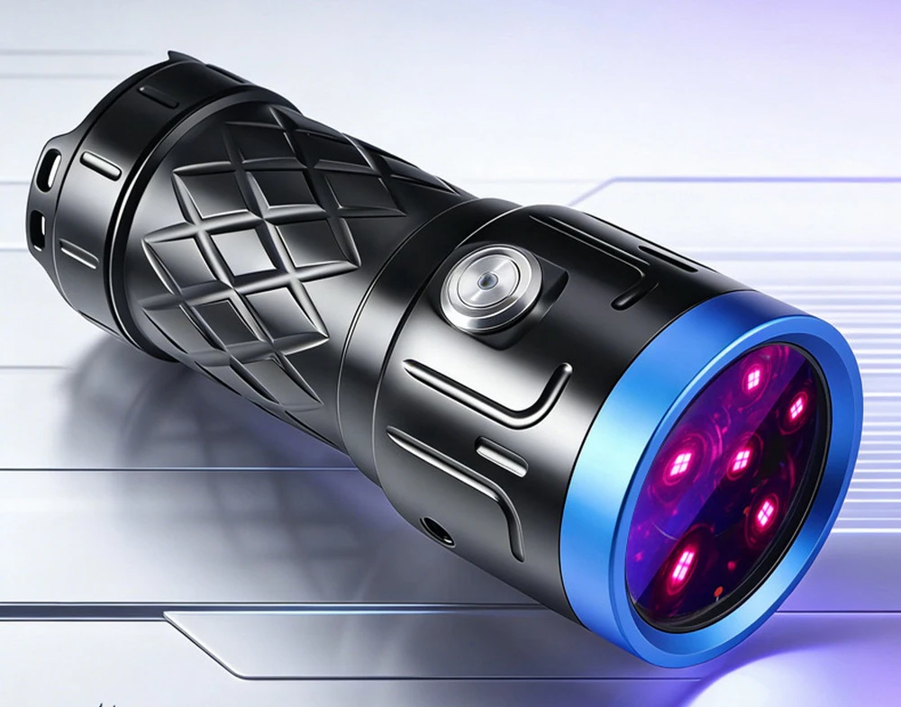 USB Rechargeable 240W Powerful UV Black Light LED Flashlight 365nm Ultraviolet Torch with ZWB2 Filter for NDT Applications