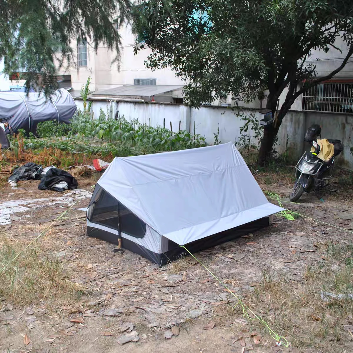 Tenda ultraleggera per zaino in spalla, leggera, senza lucidatura, asta da Trekking, 2 persone, tende da imballaggio