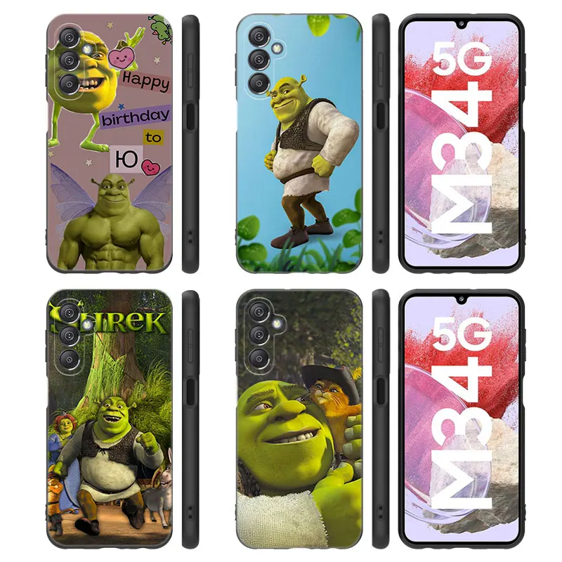 Anime Shrek Art Phone Case For Samsung Note 8 9 10 Lite 20 Ultra M40 M60 M80 S M14 M32 M33 5G M04 M10 M11 M30 M31 M42 M51 M62