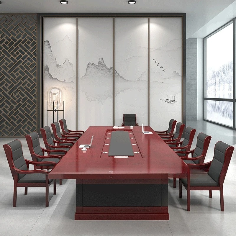Large paintedveneer  business training table conference room large conference table reception