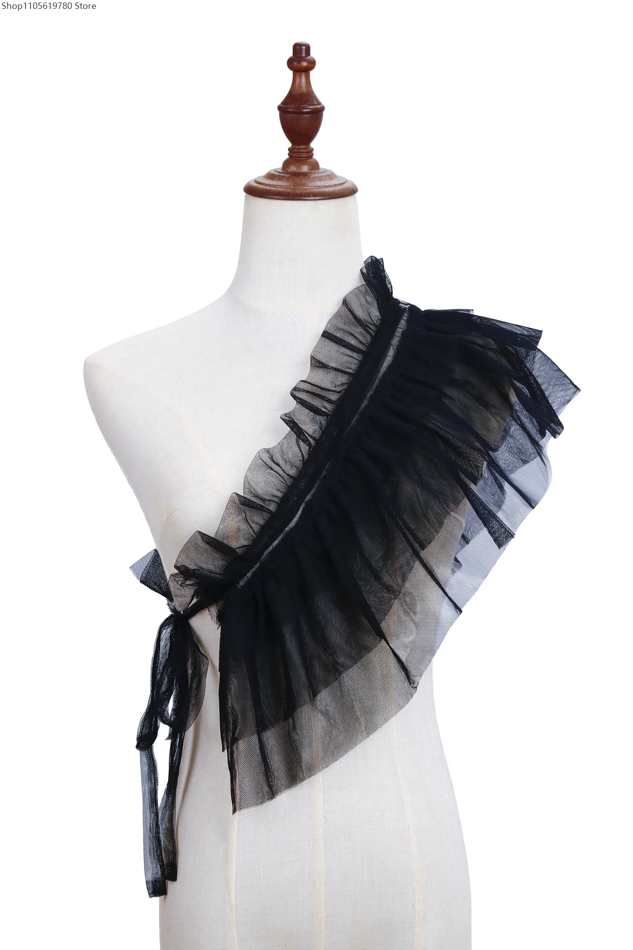 Women Puffy Net Scarf Fake Collar Slung Welcome Decor Gauze Shawl Fancy Dress Makeup Ball Program Host Cosplay Accessory 2026