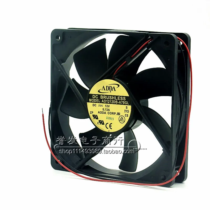 NOVO ORIGINAL AD1212DB-A70GL 12V 0.13A 12025 120x120x25mm RADIADOR DE VENTILADOR DE REFRIGERAÇÃO