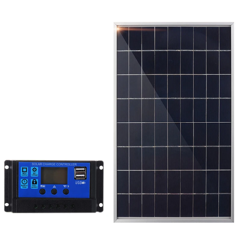 

30W 12V Solar Panel Battery Charger+40A Controller for RV Car Boat Home Camping