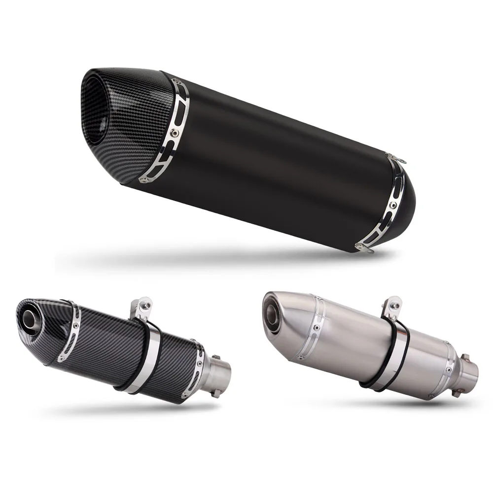 Universal 51mm Motorcycle Exhaust Muffler For MT-03 R25 R7 Z400 Ninja 300 CBR500R Duke 390 XMAX 300 Forza 350 ADV350 NMAX 155