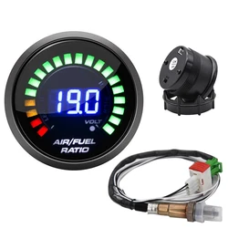 Smoke Face Auto AFR Racing Gauge 52MM Air Fuel Ratio 20:1-10:1 Narrowband O2 Oxygen Sensor Car Gauge for 12V Car 0258006028