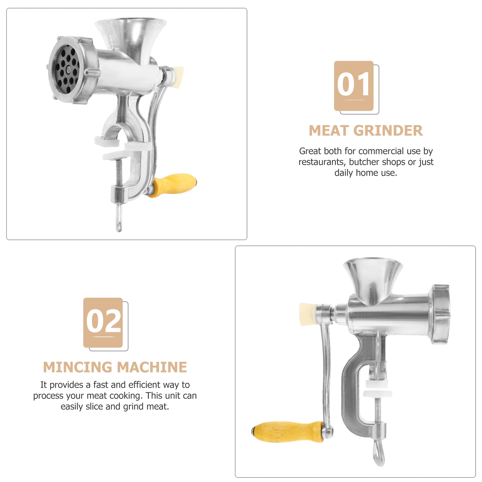 

Ручная мясорубка из алюминиевого сплава, инструмент для изготовления колбас, домашний кухонный прибор, обработка мяса