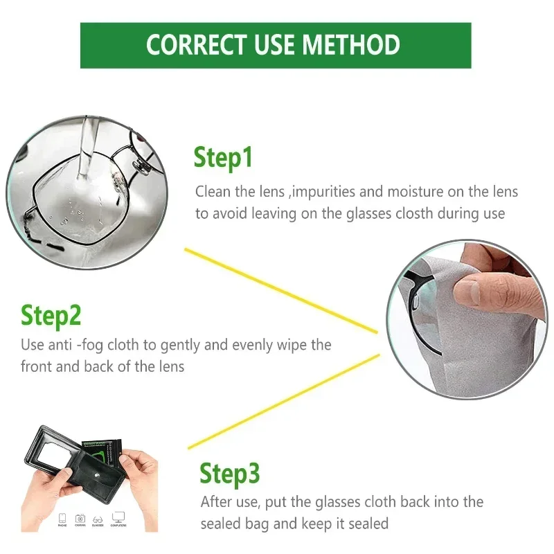 Противотуманная ткань для очков, новая наногерметичная упаковка, противозапотевающие солнцезащитные очки без следов, предварительно увлажненная протирка, многоразовые салфетки для очков