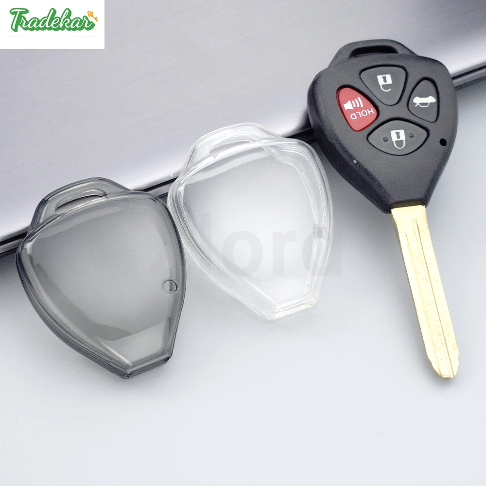 Transparent TPU Car Key Case Case Keychain for Toyota Corolla Camry RAV4 Crown Avalon Venza Matrix Yaris 4Runner Blank Bag