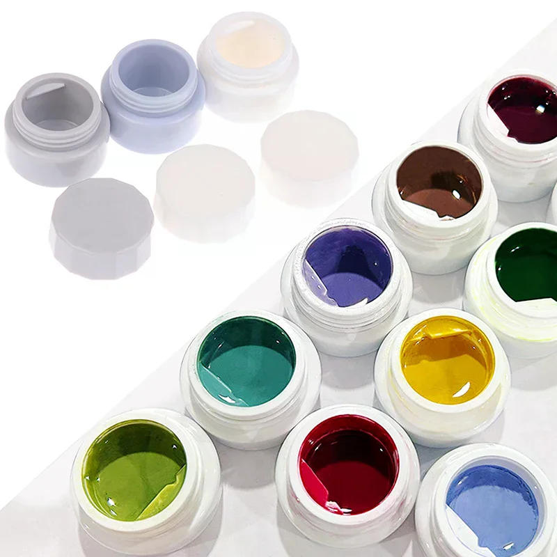 2pcs 5ml Accessory Nail Patting Gel Empty Jar Painted Polish Holder Case Packaging Box Mani Uv Glue Organizer Portable