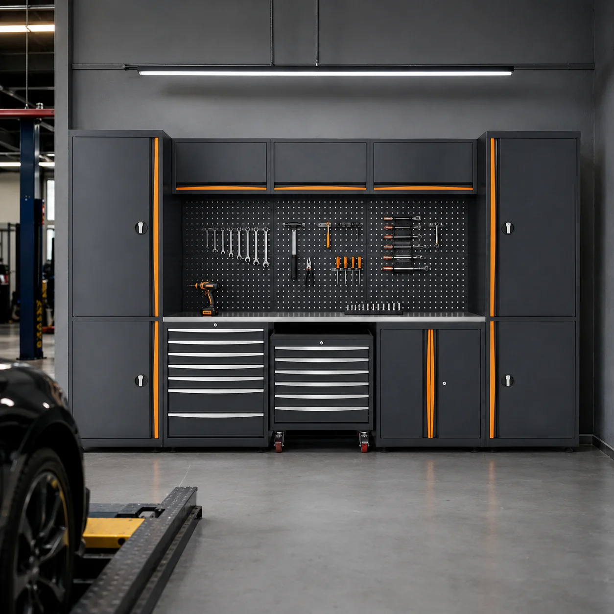 Rockshell 500kg Load Modular Garage Workstation Heavy Duty Tool Cabinet OEM ISO Certified 3-Year Warranty Professional