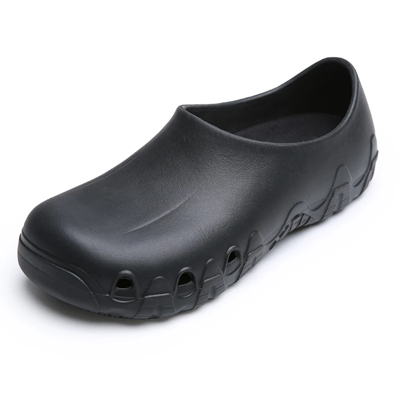 Chef  Cafeteria Anti Slip Waterproof Anti Impact Aluminum Toe Shoes Hotel Work Shoes Kitchen Safety Shoes