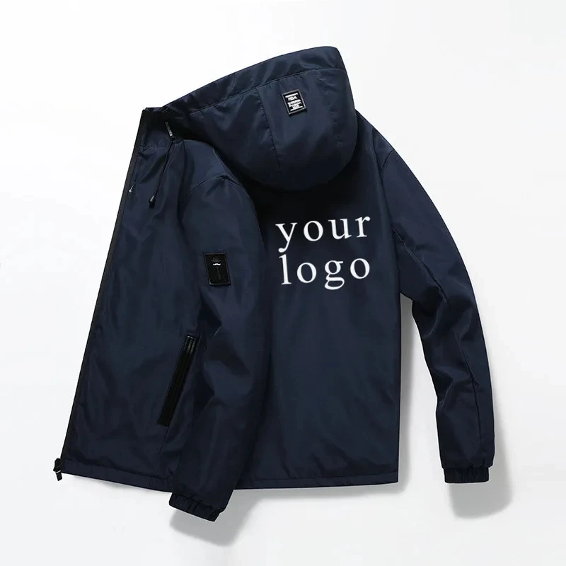 Your Own Design Brand Logo/Picture Personalized Custom Anywhere Men Women DIY Hooded Jacket Fashion New