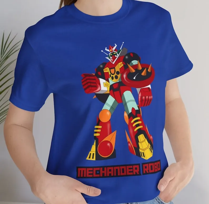 Vintage-Style 70's-80's Classic Anime Robot Shirt Mechander Robo Japanese Shirts Tokyo Fan Art Manga Shi