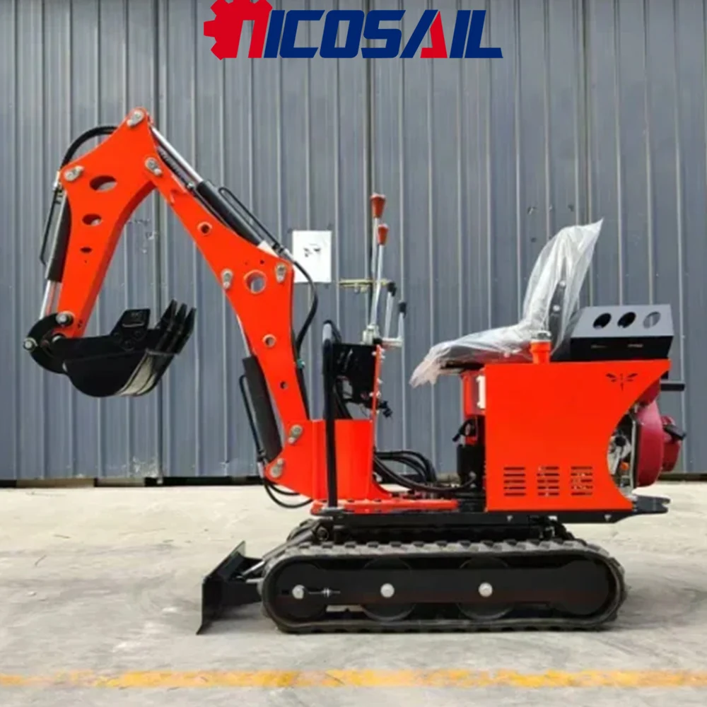 

0.8-ton small excavator 636kg agricultural garden excavation and loading can be equipped with side swing multiple accessories