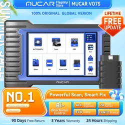 MUCAR VO7S Automotive Diagnostic Tool Bi directional Scan Tool Obd2 Scanner ECU Coding 28 Resets Full System Life Free CANFD FCA