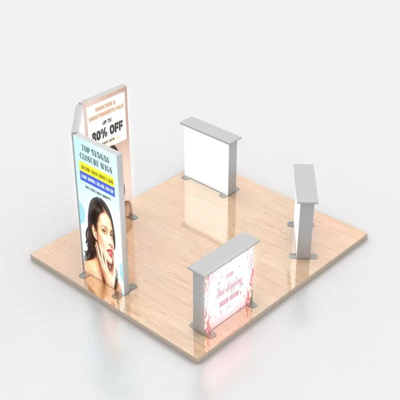 Portable LED Light Box Exhibition Booth Multi-functional Trade Show Advertising Display Stand Business Event Promotion Display view 3