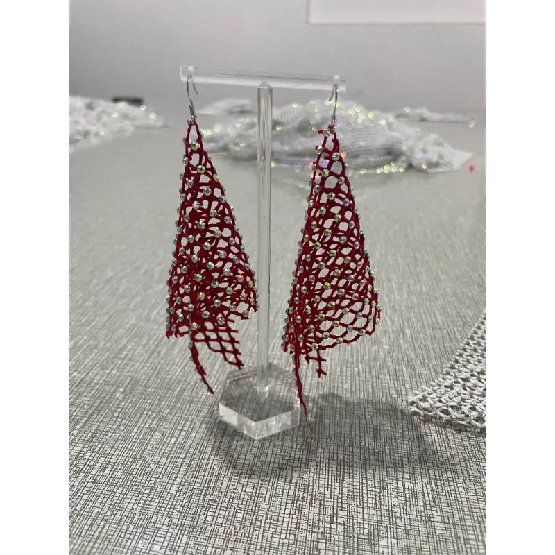 Customized Belly Dance Earrings Handmade Color Diamond Female Dance Performance Accessories Earrings