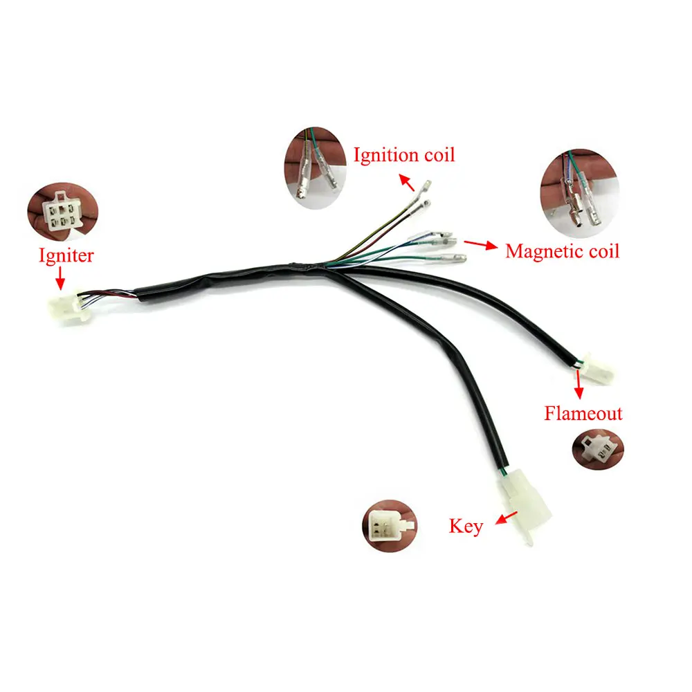 Kick Start Wiring Wire Harness Loom Cable For 50cc 90cc 110cc 125cc 140cc Harness Pit Bike