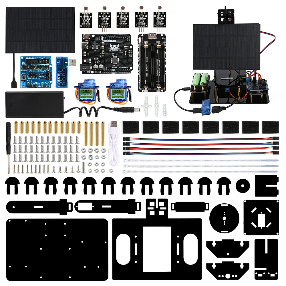 Imagem -05 - Kuongshun-rastreamento Educacional Starter Kit Sistema Rastreador Solar Inteligente Apto para Arduino Stem Idade +