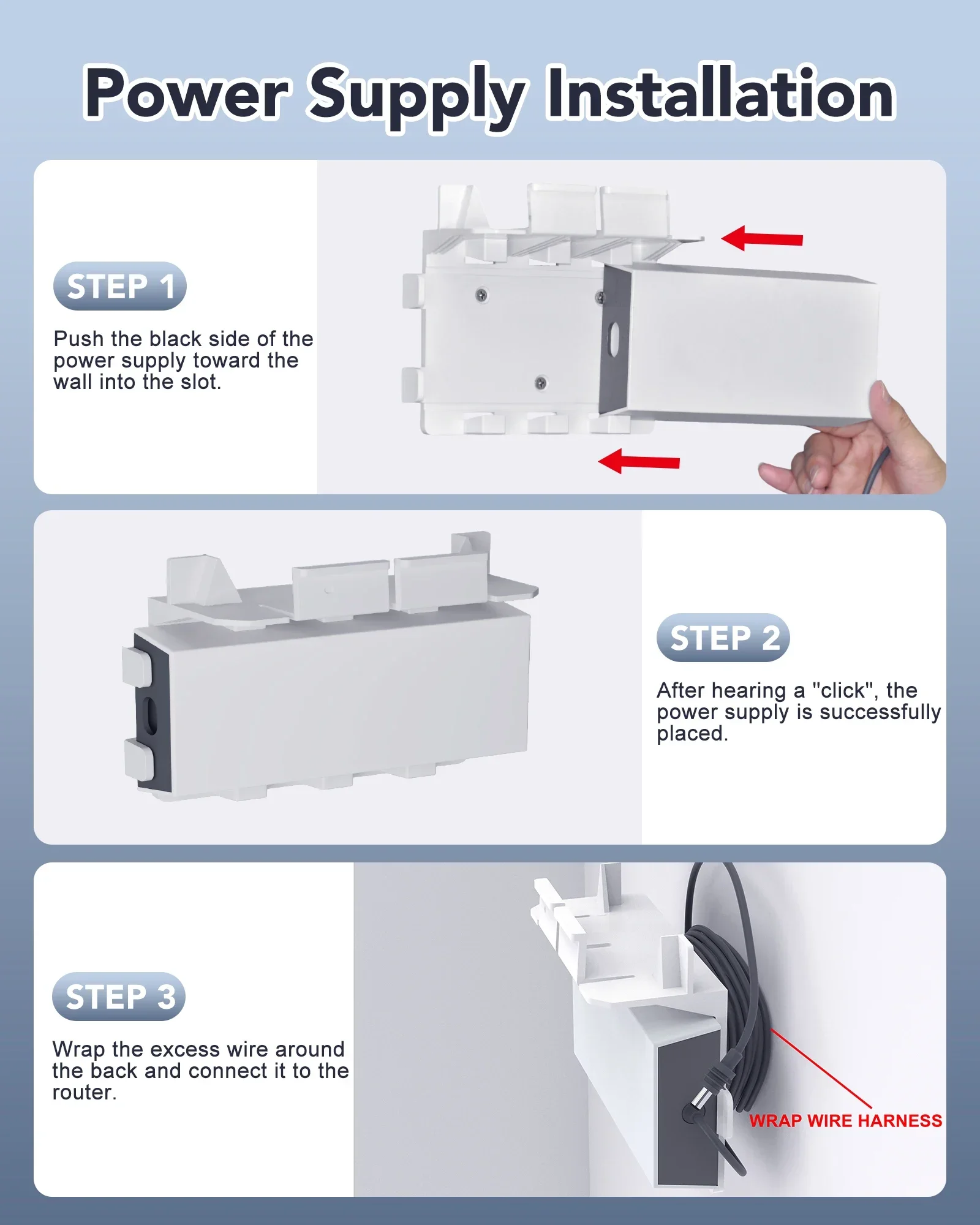 Kit protettivo per montaggio a parete 2 in1 per kit di montaggio router e alimentatore Starlink Gen 3 Supporto per staffa di alimentazione salvaspazio