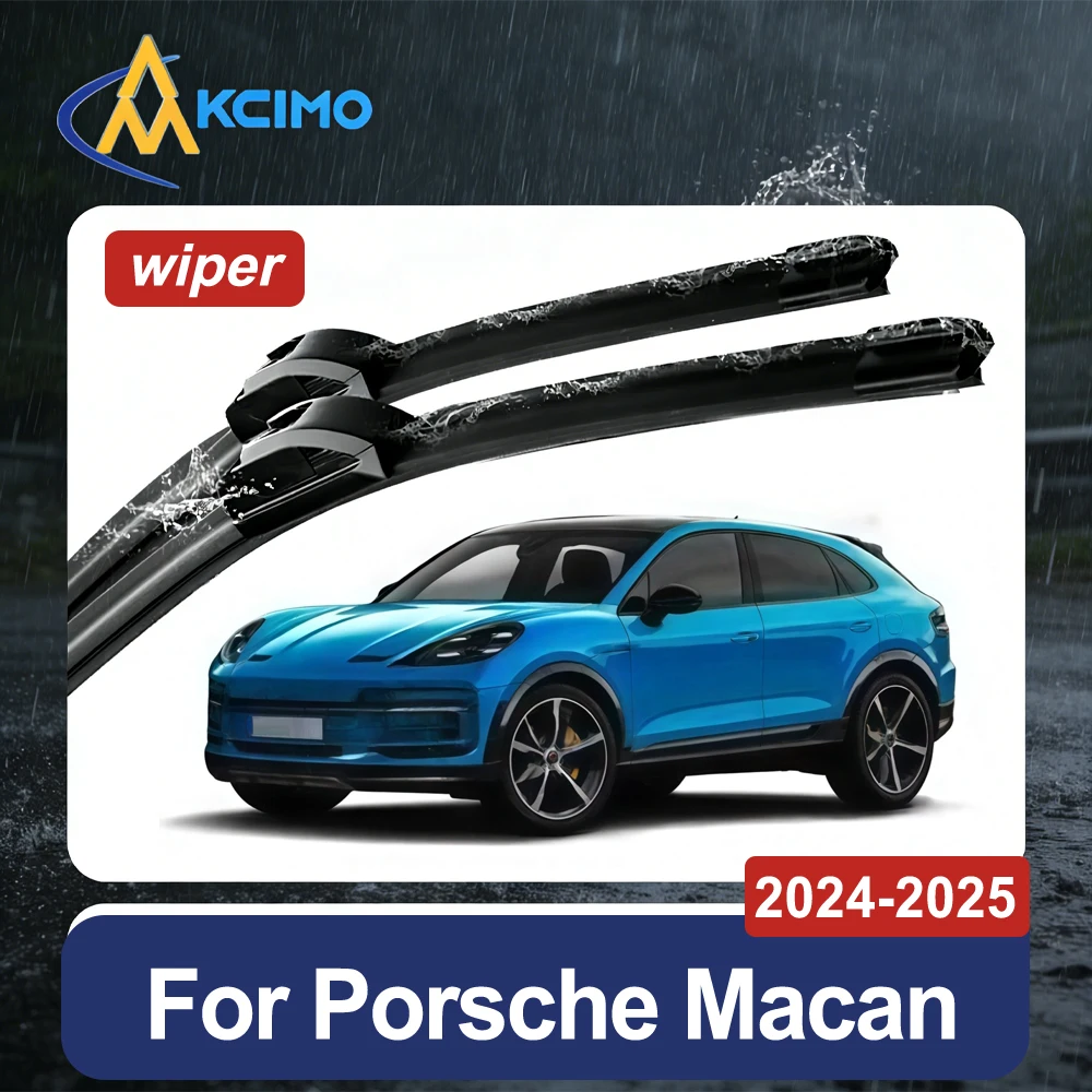 Front Wiper Blades Driver & Passenger For Porsche Macan 2024-2025 All-Weather Protection Windshield Wipers Complete Kit