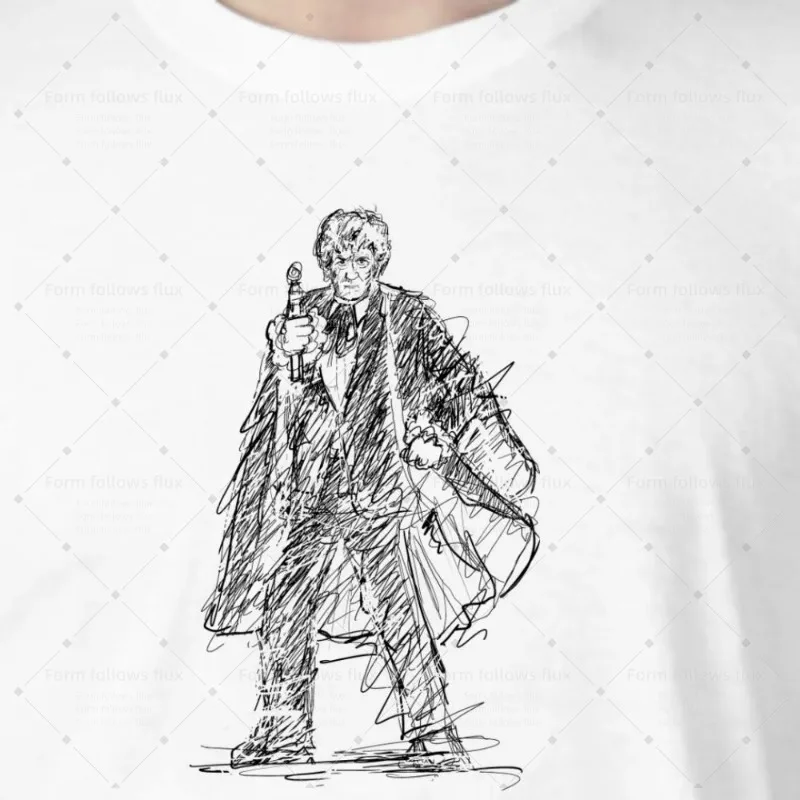 

2026 men T-Shirt Hoodie Jon Pertwee Time Travel Sci-Fi rock Hand Drawn Comic style Unisex S-6XL Plus Size Friendly