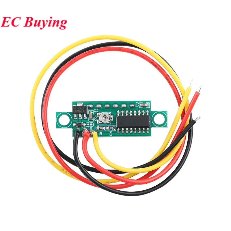 1-10Pcs 0.28 0.36 Inch DC Mini LED Digital Voltmeter 0-100V Voltage Meter 2 3 Wire Auto Car Mobile Power Voltage Tester Detector