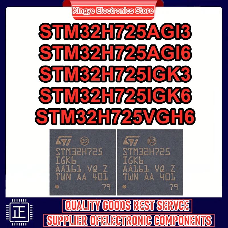 

STM32H725AGI3 STM32H725AGI6 STM32H725IGK3 STM32H725IGK6 STM32H725VGH6 Микросхема BGA 100% новый оригинал на складе