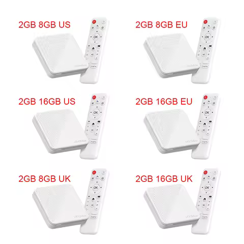 Smart TV Box 4K 2GB RAM 8GB/16GB ROM HD Media Player Android 14.0 WiFi BT Quad Core Video Set Top TV Box Android TV Box