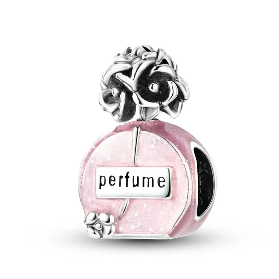

Bead 925 Sterling Silver Perfume Pink Charm Fit Bracelet Making For Woman Fine Jewelry