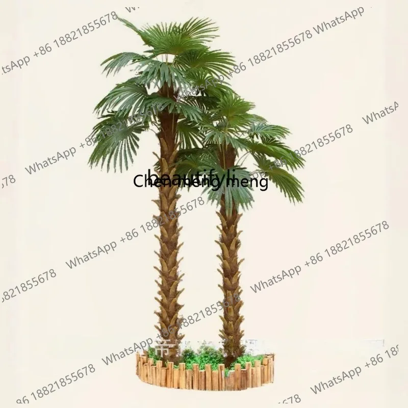 A485 Simulated coconut tree fake coconut, outdoor fiberglass large king coconut greening big tree outdoor date palm, scenic tree