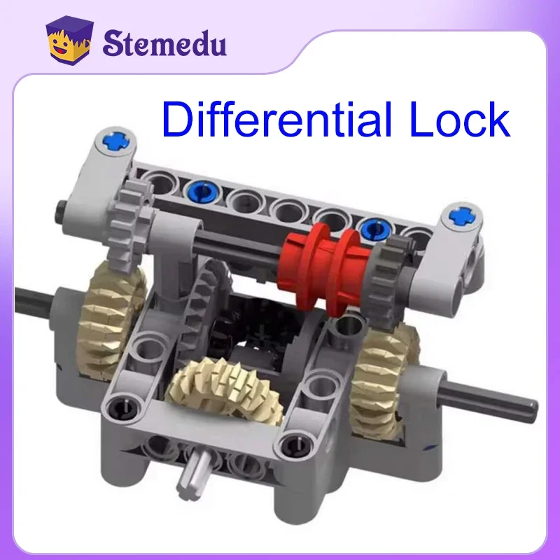 MOC Center Differential Lock for Four-wheel Drive Vehicles Legoeds-compatible Buidling Blocks Car Model Locking Differentials