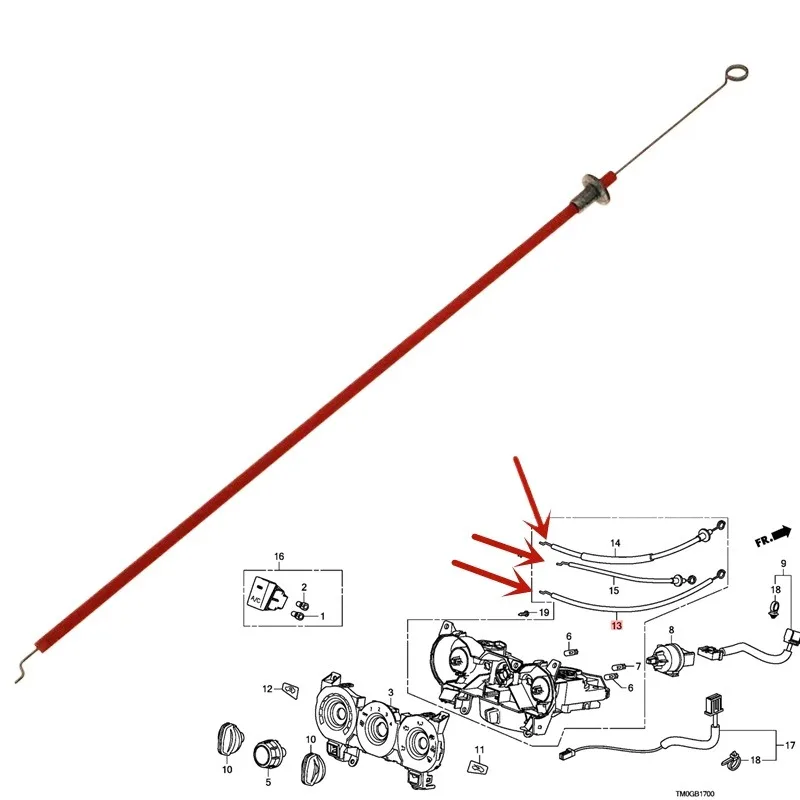 لهوندا سيتي 2009 2010 2011 2012 2013 2014 مكيف الهواء لوحة التحكم قاعدة تعديل درجة الحرارة التبديل سحب الحبل حقيقية