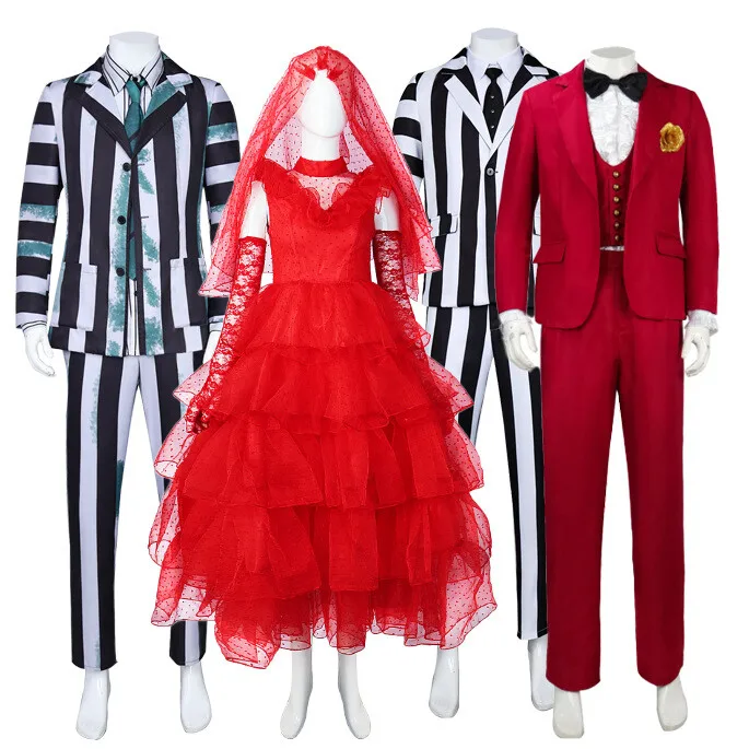 

Adam Cosplay Mage Costume Michael Keaton Lydia Red Dress