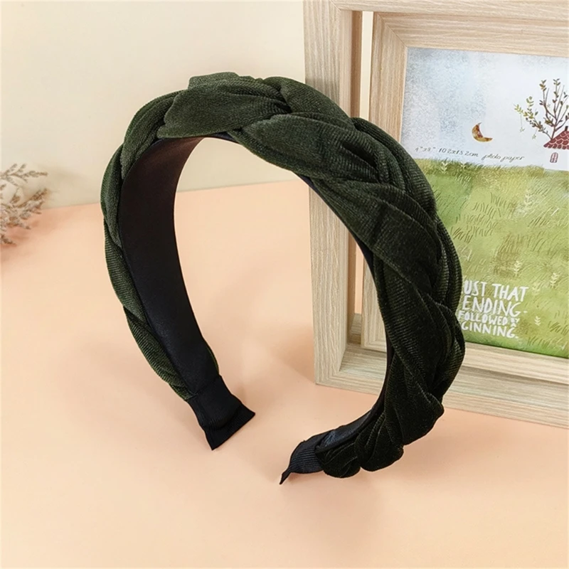 Fashion Headband Women Headbands Braided Hair Bands Wide Elegant Headwear NEW