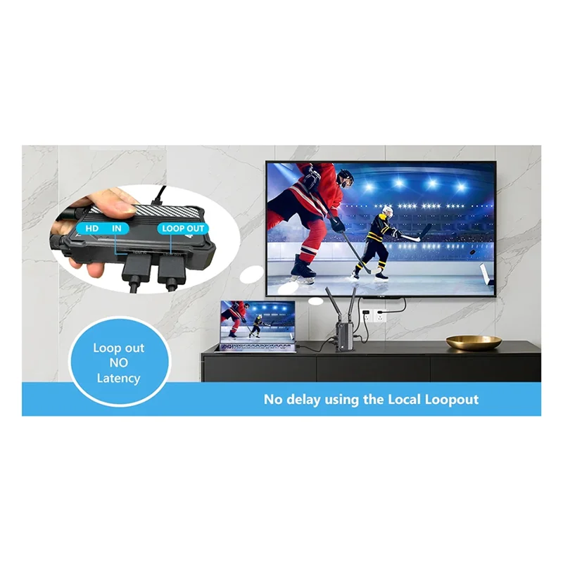 B27B For Laptop, Camera To Projector TV Compatible 4K Wireless Transmitter And Receiver 5G Dual Band 350M Extender Kit