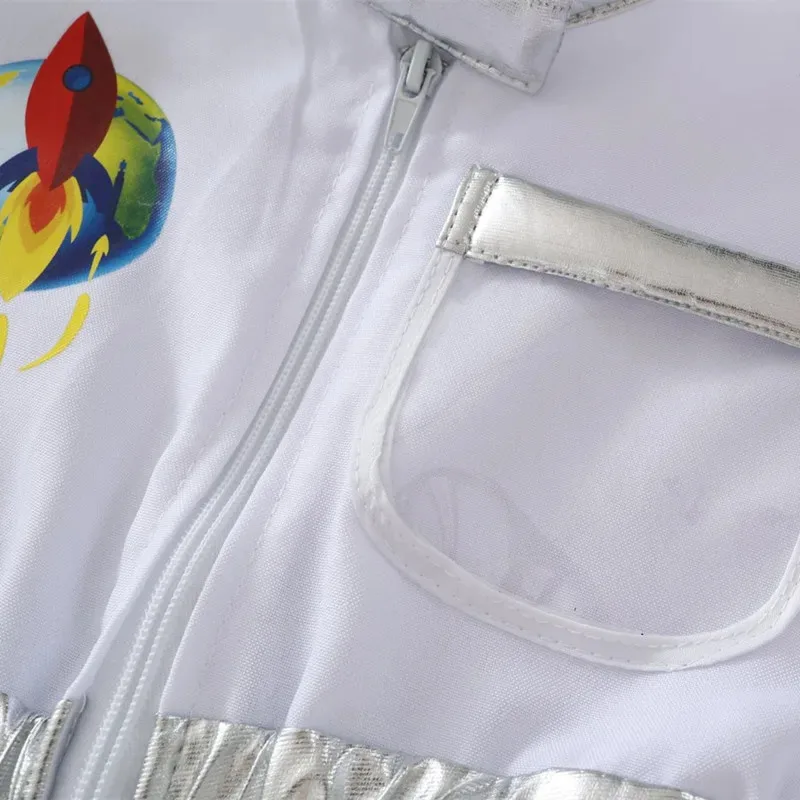 

Детский костюм космонавта в американском стиле CyKids, комбинезон с 3D космической шляпой и перчатками, крутой костюм для косплея на Хэллоуин