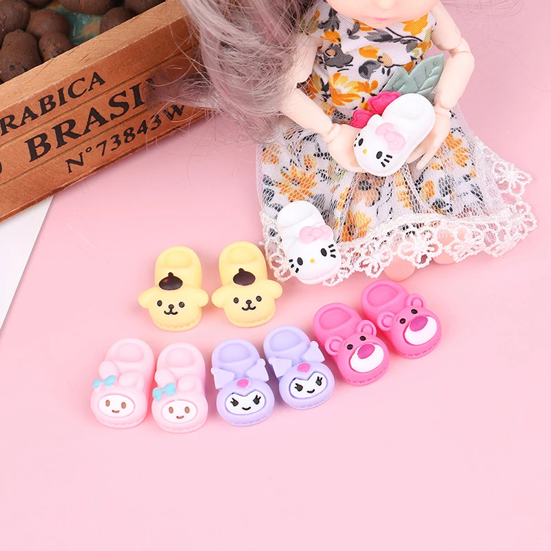 Doll House Simulation Slippers Dollhouse Miniature Accessories Mini Resin Simulation Slipper Model Toys for Doll House