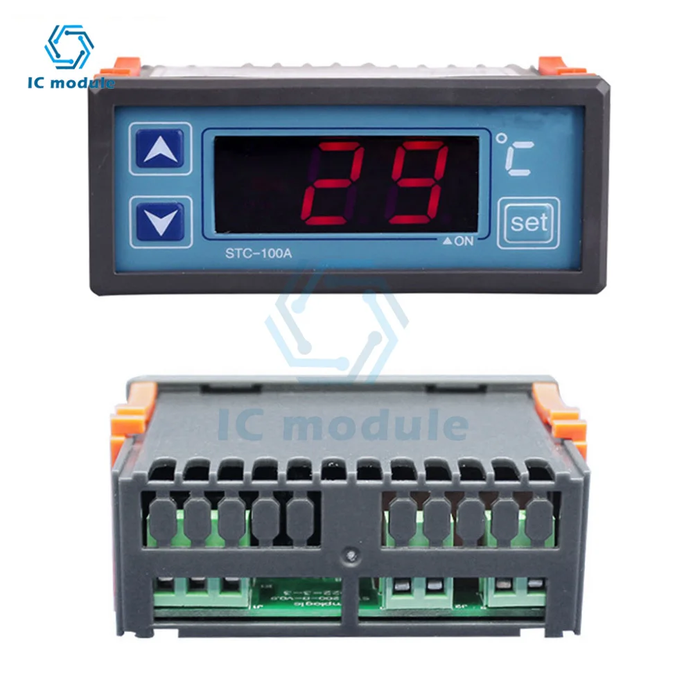 STC-100A Digital Temperature Controller AC 220V Digital LED Temperature Controller Thermostat with NTC Sensor Probe