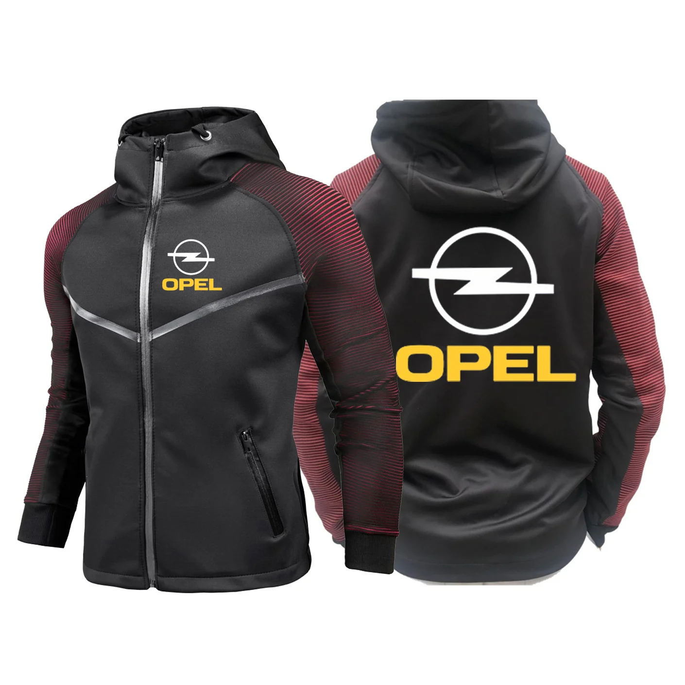 

2024 Men Printing New Opel Spring and Autumn Spliced Zipper Jacket Cardigan Breathable Racing Suits Hoodies Sportswear Tops