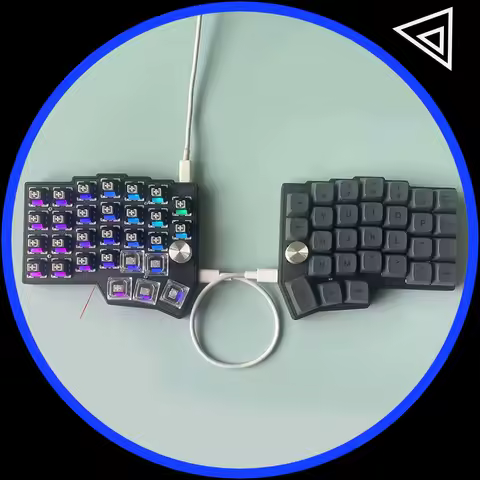 Borne Corne 4&times;6 Layout 2Knobs Split Keyboard VIAL58 Ergonomics Hot-swap Mechanical Keyboard QMK Vial Wired Custom Gamer Keyboard